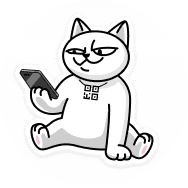 cat with phone